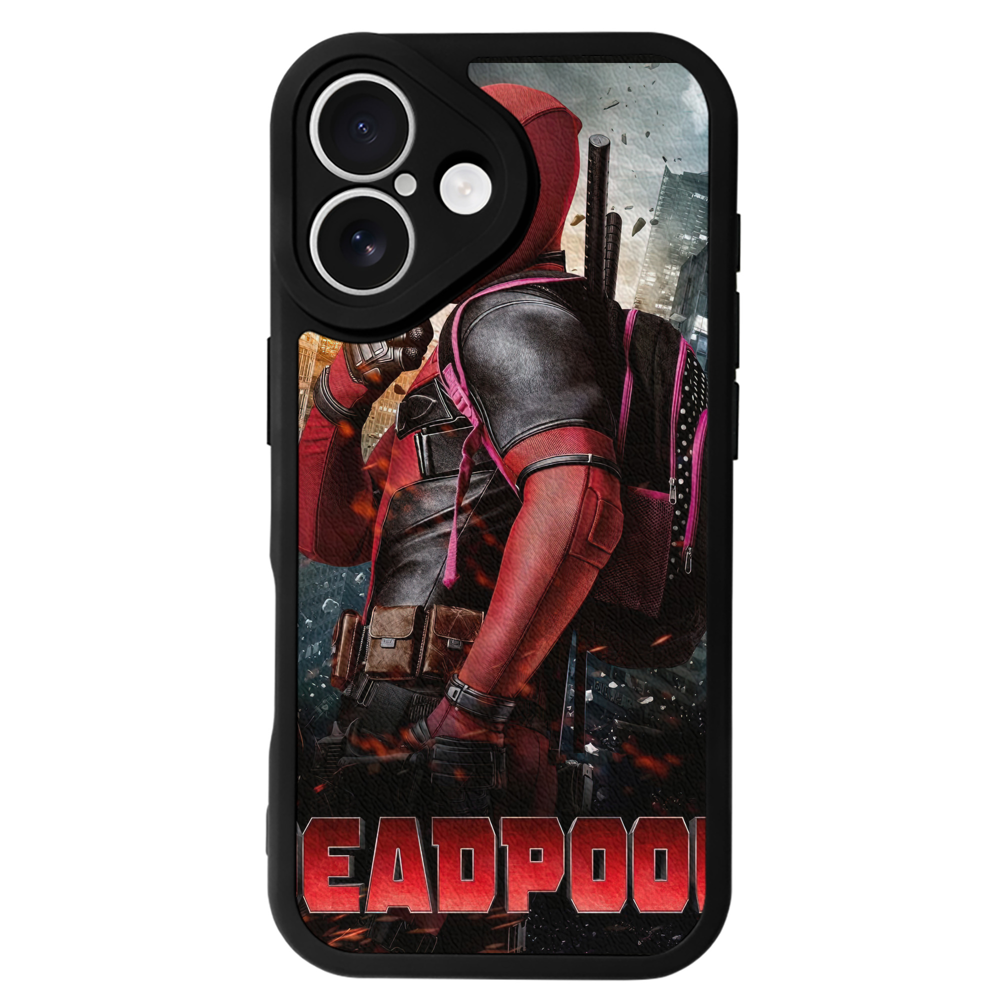 （画像用） Deadpool デッドプール 【iPhone 16シリーズ対応】シリコンスマホケース（レザー調） 材質：シリコン